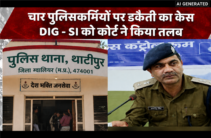 ग्वालियर कोर्ट के आदेश से मचा हड़कंप: पूर्व एएसपी समेत चार पुलिसकर्मियों पर डकैती, 30 लाख की वसूली और सीसीटीवी फुटेज डिलीट करने के आरोप