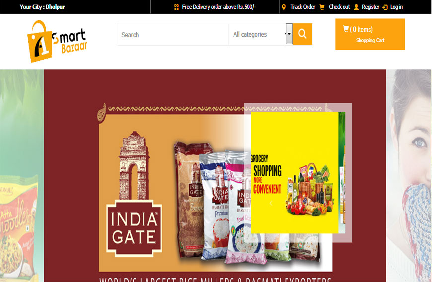 online grocery website design company in gwalior