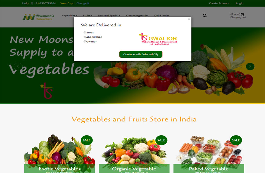 fruits and vegetable shopping website in gwalior